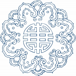 古代青花瓷图案花纹中国风图案-ID:617094992