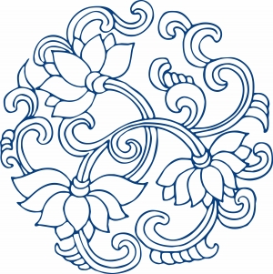 古代青花瓷图案花纹中国风图案-ID:832288032