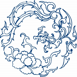 古代青花瓷图案花纹中国风图案-ID:880554916