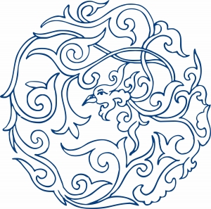 古代青花瓷图案花纹中国风图案-ID:396234992