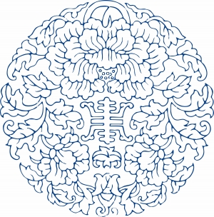 古代青花瓷图案花纹中国风图案-ID:396348956
