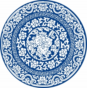 古代青花瓷图案花纹中国风图案-ID:873570928