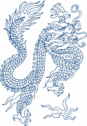 古代青花瓷图案花纹中国风图案-ID:384248024