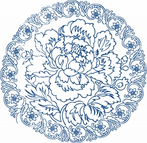 古代青花瓷图案花纹中国风图案-ID:603180898