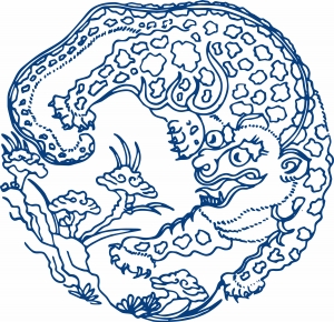 古代青花瓷图案花纹中国风图案-ID:289609919