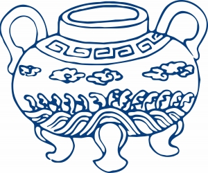 古代青花瓷图案花纹中国风图案-ID:174838073