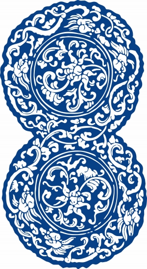 古代青花瓷图案花纹中国风图案-ID:603465087