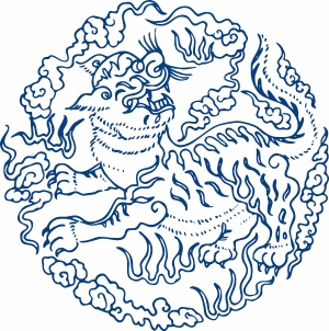 古代青花瓷图案花纹中国风图案-ID:822229412
