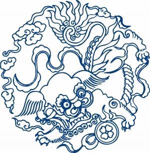 古代青花瓷图案花纹中国风图案-ID:155816083