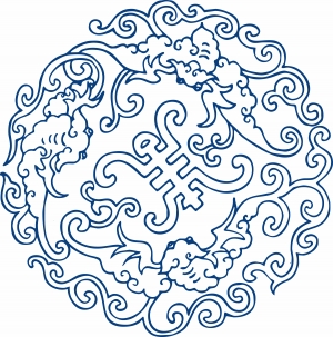 古代青花瓷图案花纹中国风图案-ID:419786937