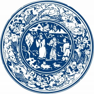 古代青花瓷图案花纹中国风图案-ID:333297974