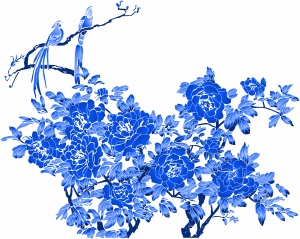 古代青花瓷图案花纹中国风图案-ID:413300047