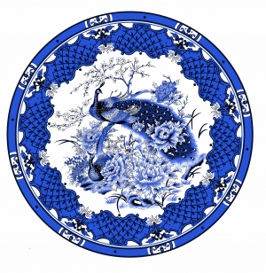 古代青花瓷图案花纹中国风图案-ID:457817083