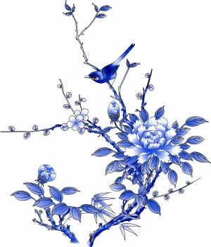 古代青花瓷图案花纹中国风图案-ID:798399487