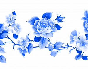 古代青花瓷图案花纹中国风图案-ID:718877086