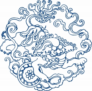 古代青花瓷图案花纹中国风图案-ID:137907986