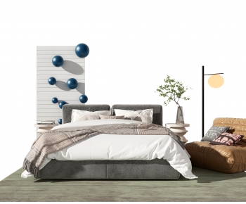 Modern Double Bed-ID:137964019