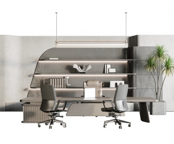 Modern Computer Desk And Chair-ID:258970338