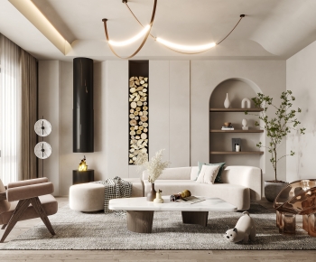 Wabi-sabi Style A Living Room-ID:966889917