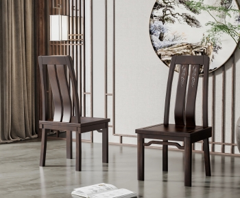 新中式实木餐椅-ID:229110009