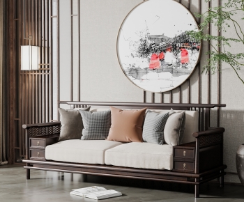 New Chinese Style A Sofa For Two-ID:541735891