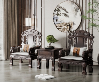 Chinese Style Single Sofa-ID:467490911