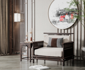 New Chinese Style Single Sofa-ID:174763927