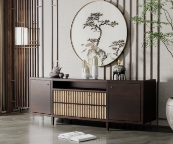 New Chinese Style Side Cabinet-ID:543581964