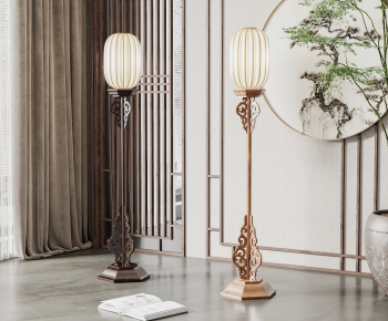 New Chinese Style Floor Lamp-ID:384927991