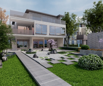 Modern Villa Appearance-ID:671808009