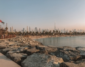 滨海 沙滩 迪拜哈利法塔-ID:5429912