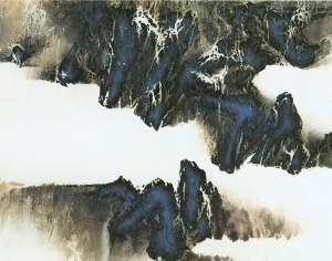 现代抽象水墨画-ID:660758024