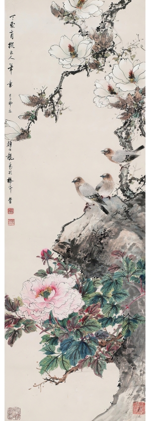 新中式工笔花鸟画-ID:470619926