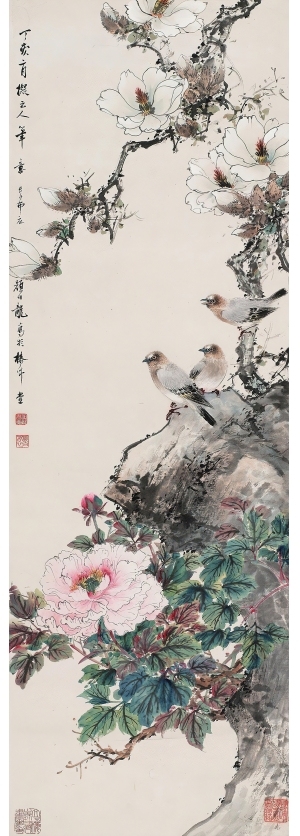 新中式工笔花鸟画-ID:5430150