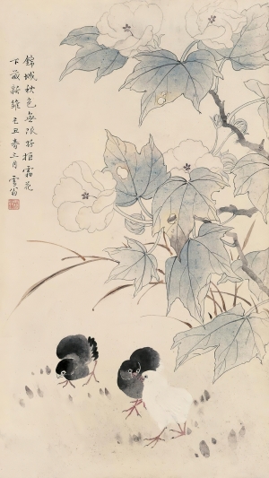 新中式工笔花鸟画-ID:814399712