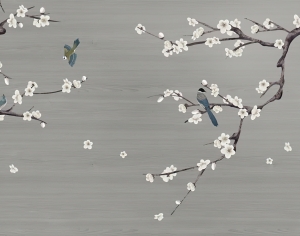 新中式花鸟壁画-ID:299634938
