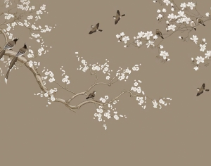 新中式花鸟壁画-ID:597599037