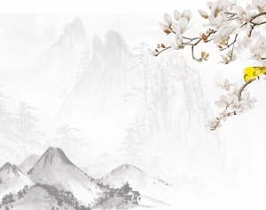 新中式花鸟壁画-ID:5480200