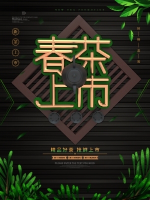中国风古风茶叶茶具海报-ID:5250932