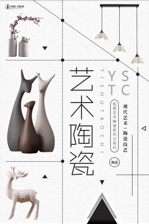 中国风古风古玩文玩瓷器海报-ID:437470913