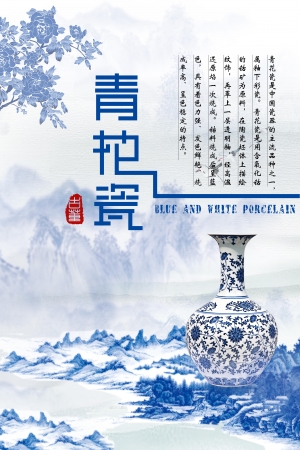 中国风古风古玩文玩瓷器海报-ID:334103118