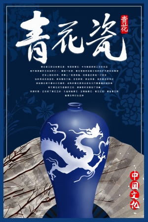 中国风古风古玩文玩瓷器海报-ID:600682972