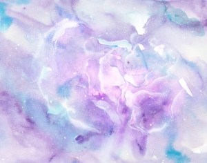 唯美水彩星空壁纸装饰画-ID:117890819