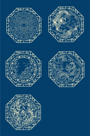 中国风古风祥瑞图案中式壁纸-ID:910365108