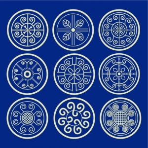 中国风古风祥瑞图案中式壁纸-ID:959058059