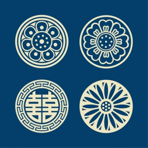 中国风古风祥瑞图案中式壁纸-ID:368557933
