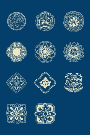 中国风古风祥瑞图案中式壁纸-ID:564500093