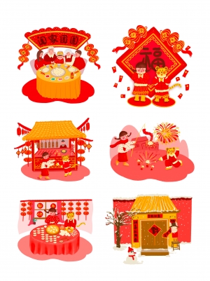 虎年卡通图案-ID:141050851