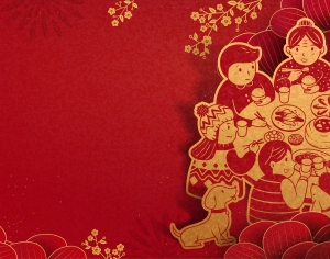 中国风新年除夕宣传海报背景-ID:499336004
