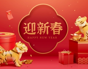 中国风新年除夕宣传海报背景-ID:649950039